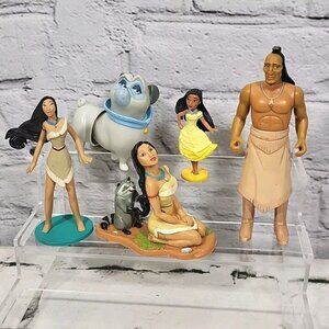 Disney Pocahontas Figures Lot Of 5 With Meeko Wind-Up Percy‎ Chief Powhatan